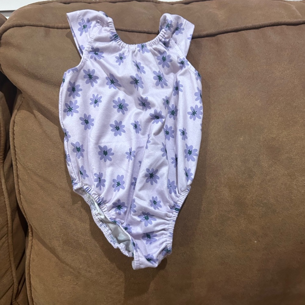 Purple Floral Baby Onesie